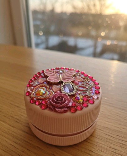 Pink glitter butterfly - pink,